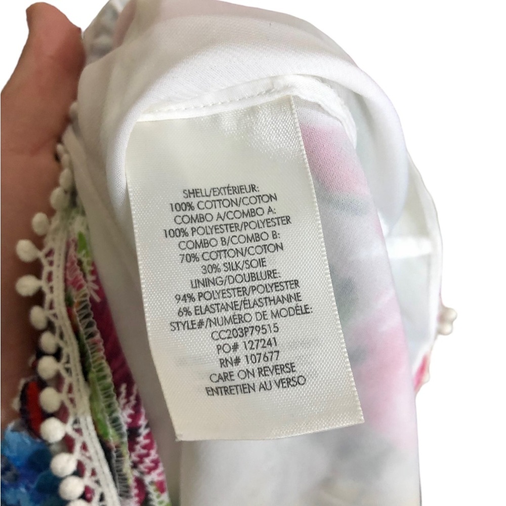 Alice + Olivia White Floral Mini Dress with Multicolor Blooms - Picture 11 of 11